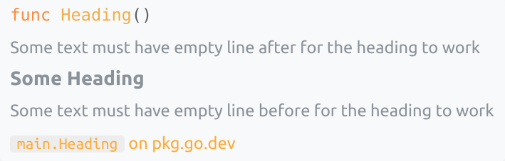 headings
