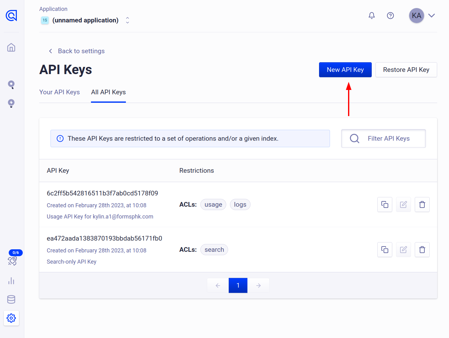 New API Key